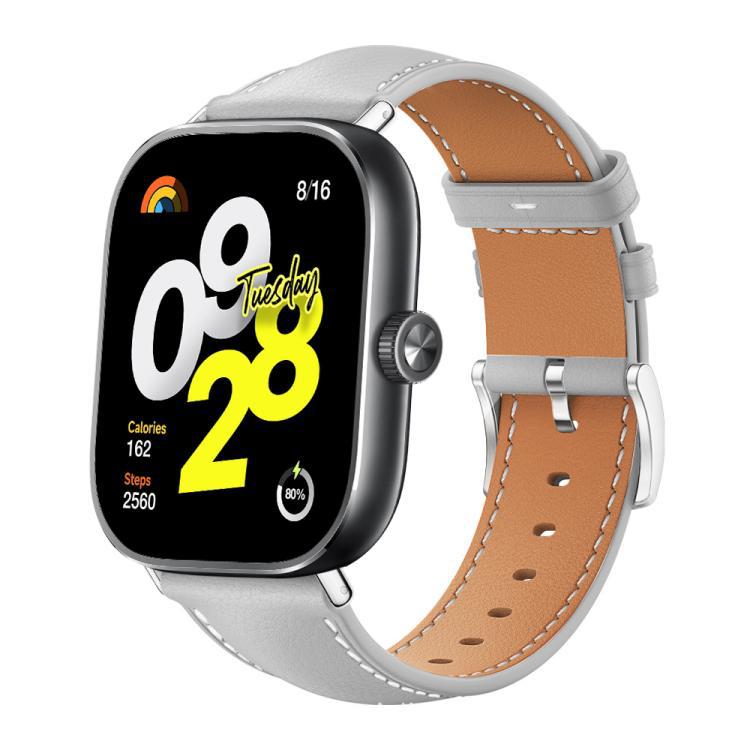 xDfind correa de piel de tiburón negro con cabeza plana para Redmi Watch 3 20mm / Redmi Watch 3 Active / Lit