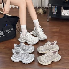 老爹鞋ins超火厚底松糕网面透气休闲小白鞋百搭户外运动鞋女鞋潮