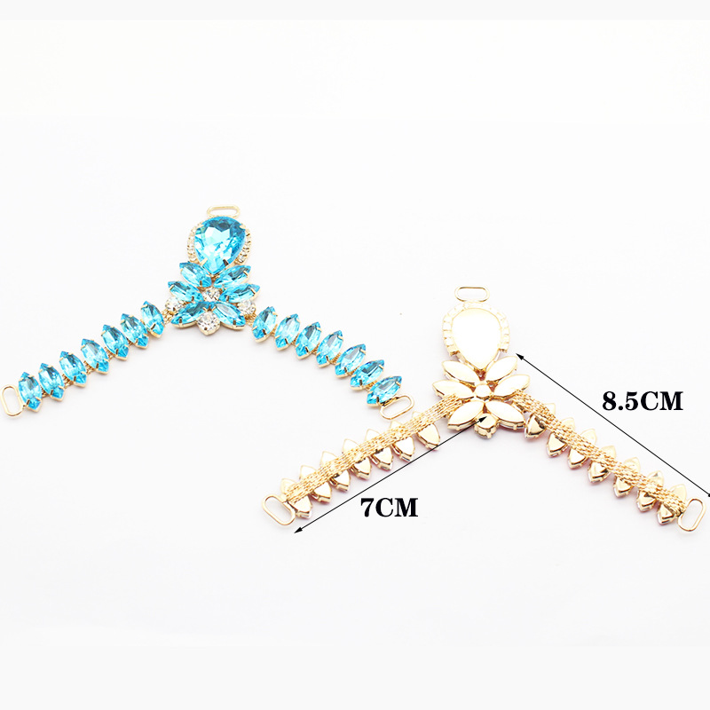 2023 verano nuevo Flip Flop zapato cadena DIY mano coser zapatos flor material accesorios zapatillas material Accesorios