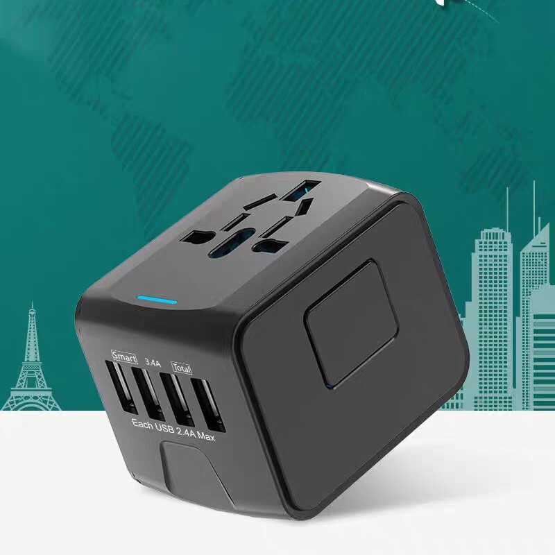 Multi-country travel universal conversion plug global universal fast charging head international travel converter overseas socket
