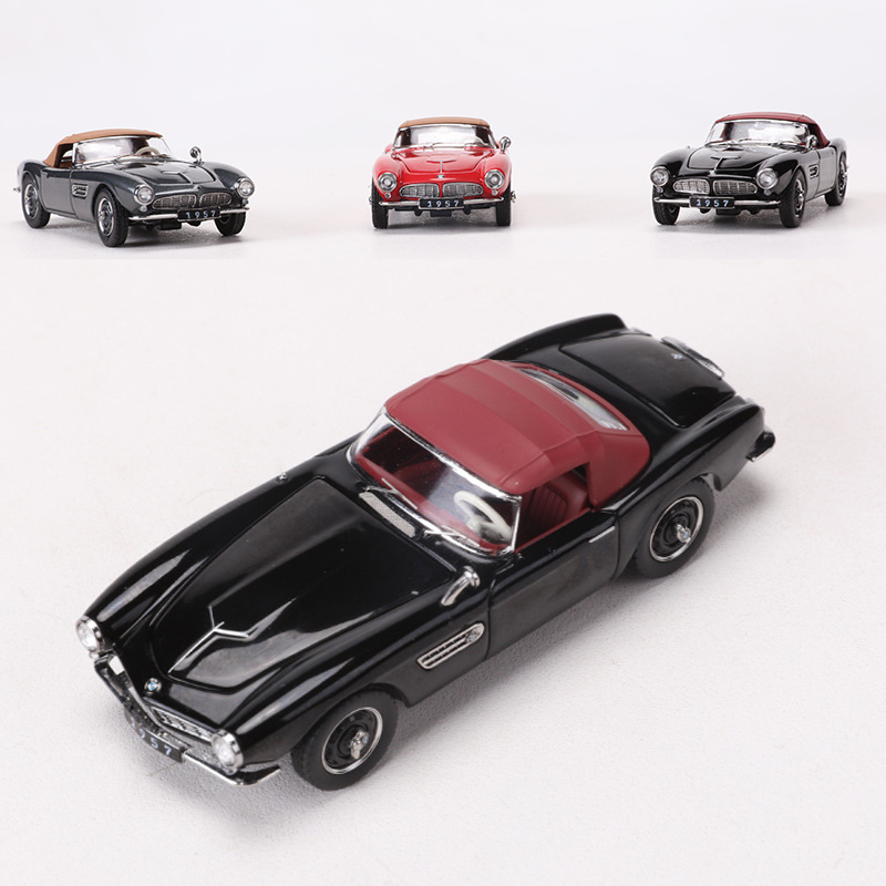 GFCC 1:64 1957 BMW 507 Convertible Sports Car Simulation Alloy Car Model Collection Ornaments