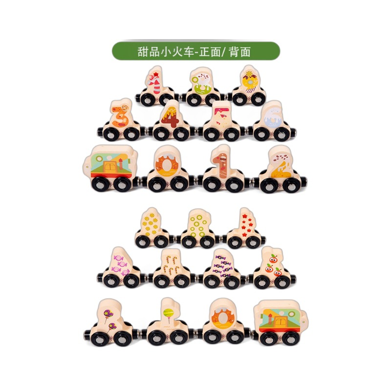 CPC CE magnético granja tren pequeño empalme de madera educación temprana coche de juguete jardín de infantes juego de remolque cognitivo