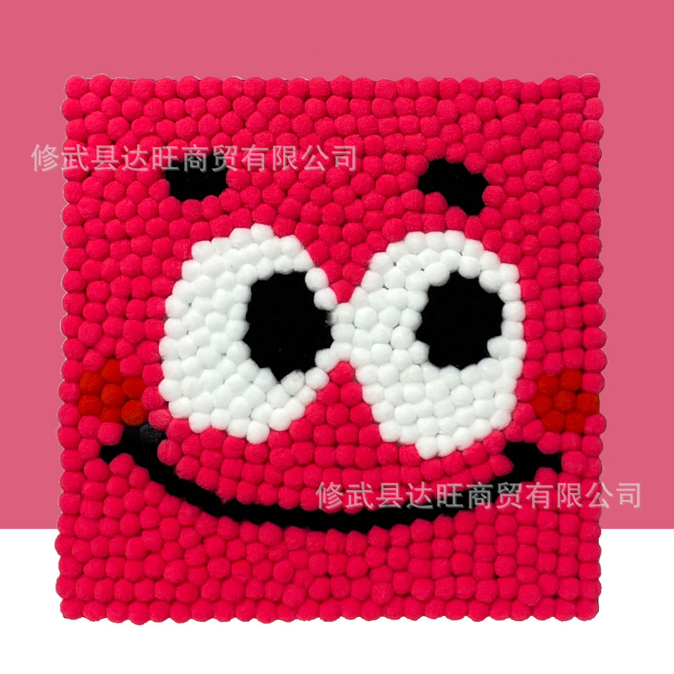 MQH20-055 / 20*20cm (wooden frame + canvas + hair ball + tweezers)