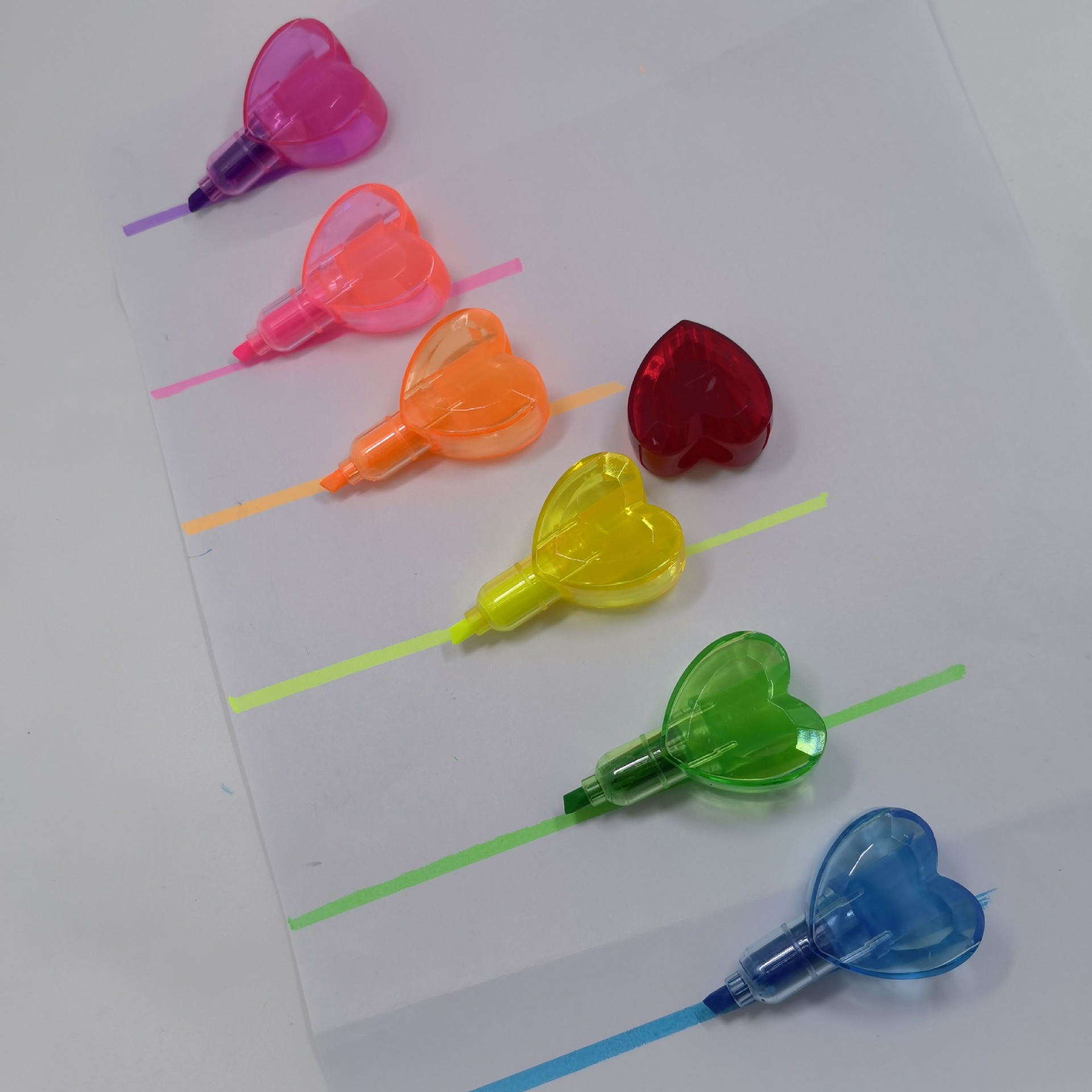 Marcadores de colores para niñas, bloques de construcción Tetris, marcadores con forma de corazón, calamar, conejo y oso