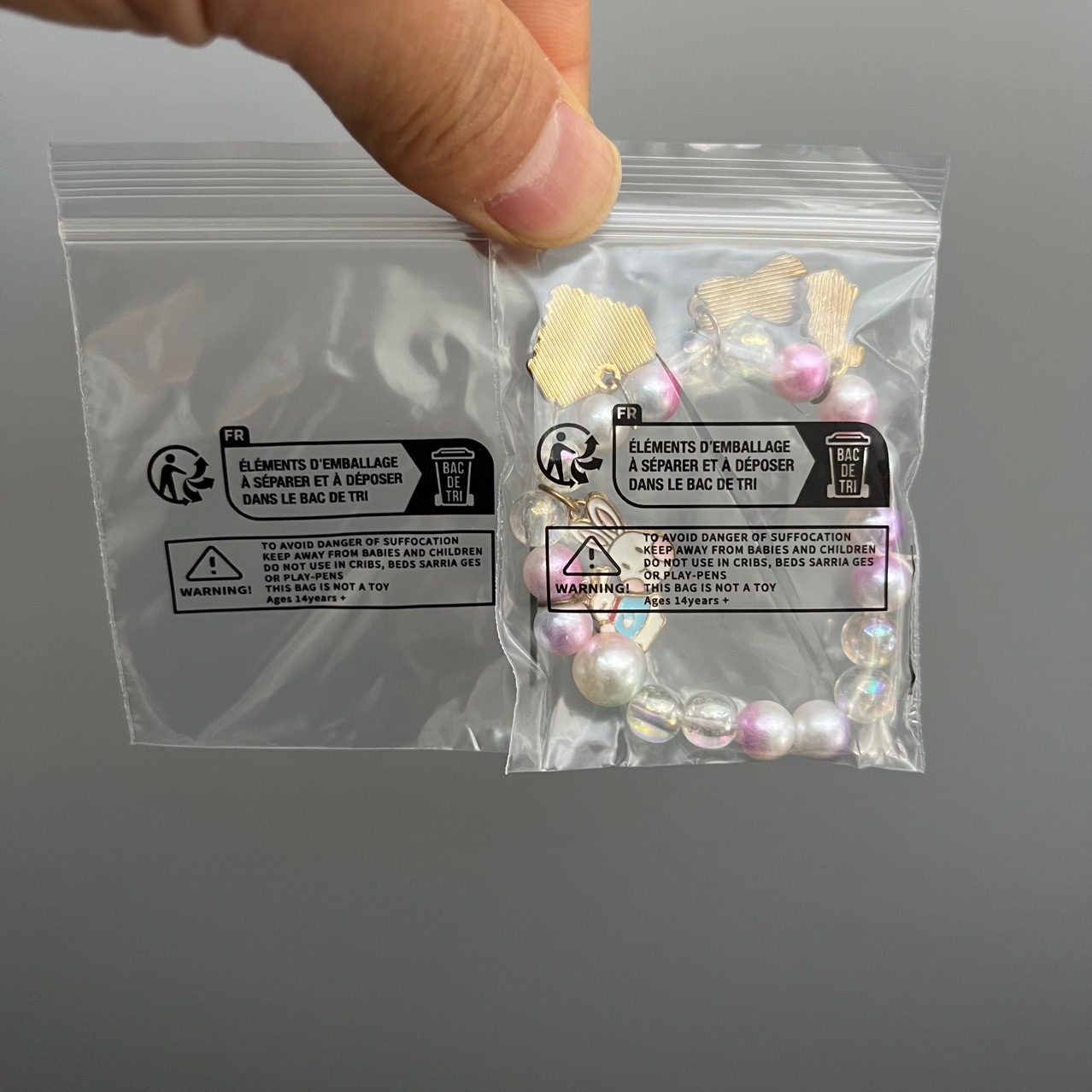 TEMU pinching self-sealed bag transparent environmental protection…