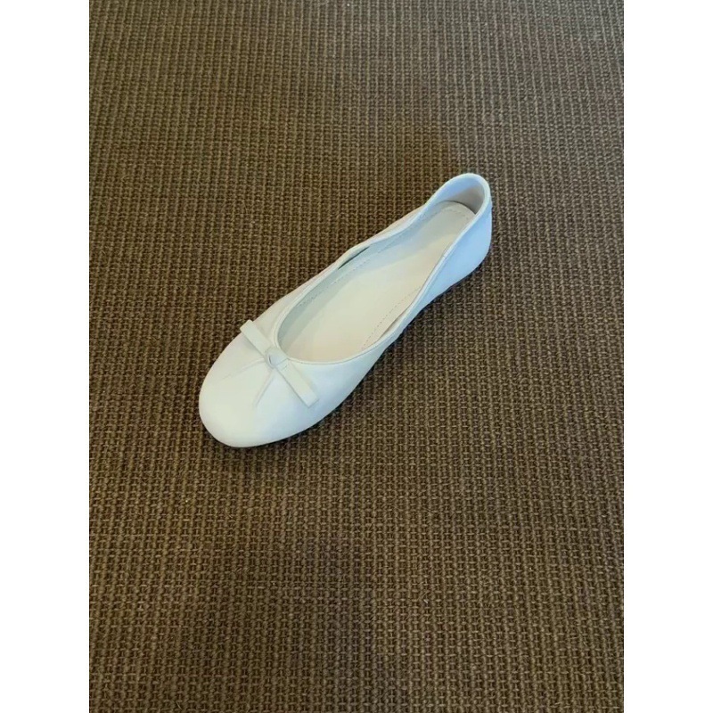 羊皮版~真皮内增高5cm蝴蝶结芭蕾舞鞋女百搭浅口一脚蹬平底单鞋|undefined