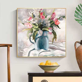 北欧花卉清新舒适图片帆布画壁画海报墙壁艺术现代装饰画