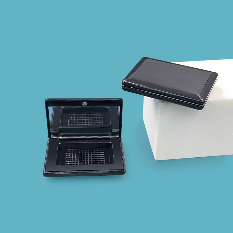 厂家定 制方形粉饼盒高光修容腮红眼影分空盒化妆品包材容器批发