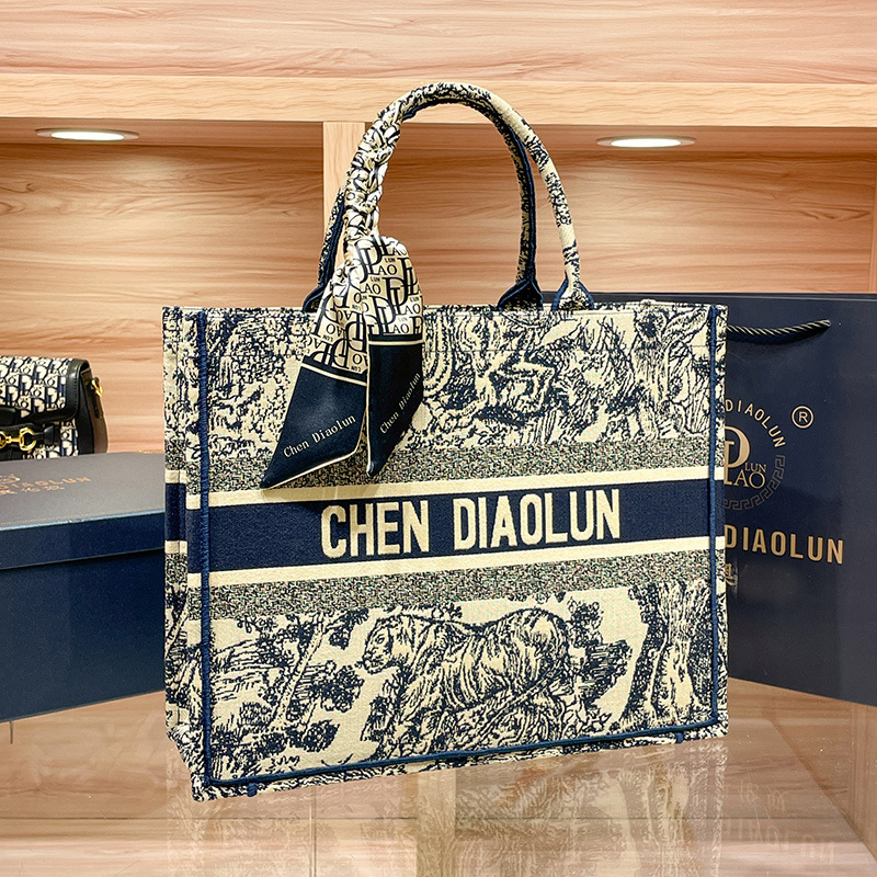 2025 nuevo estilo de alta moda lujoso ligero bolso completo bordado animal de transporte de gran capacidad bolsa de compras universal
