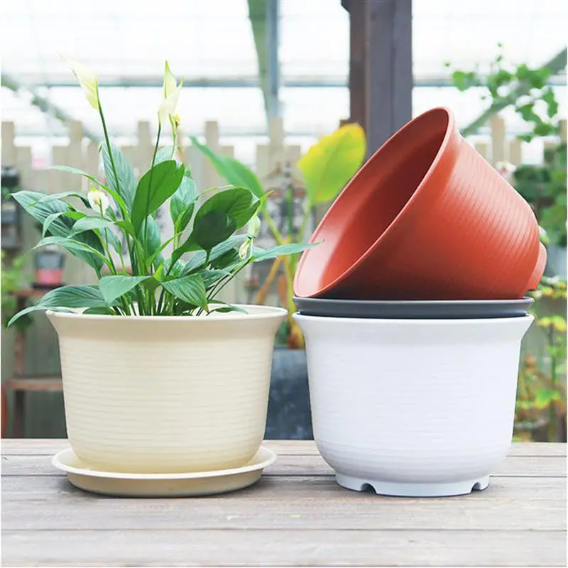 Extra-Large Plastic Resin Flower Pot for Green Plants, Imitation Ceramic, Large Size for Planting Flowers, Clearance Sale, Gallon Pot, Thickened