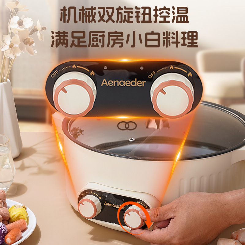 鸳鸯锅家用电热锅大容量双温控分离双味电火锅批发工厂批网红爆款|undefined