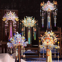 艺模凤冠3D立体拼图金属拼装模型手工diy材料送礼物车载挂饰摆件