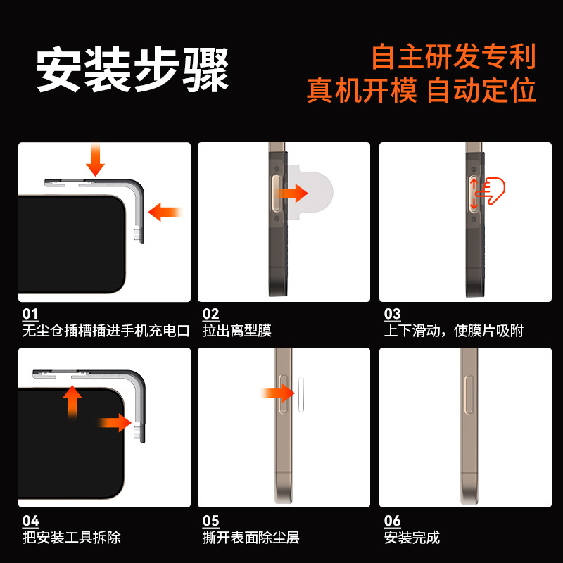 Aplicable para iPhone 17 película de marco sin polvo 16 fotos de teclas de Apple 17 promamax segundo película de teclas de fijación
