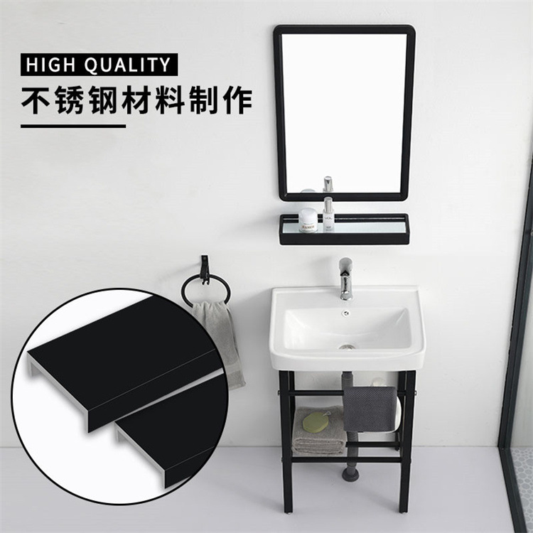 Simple mini lavabo montado en la pared pequeño apartamento casa cuarto de baño lavabo gabinete mesa de lavado