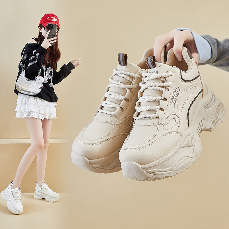 Zapatillas de Plataforma para Mujer AT901-1, PU, Suela de Caucho, con Aumento de Estatura, para Uso Diario