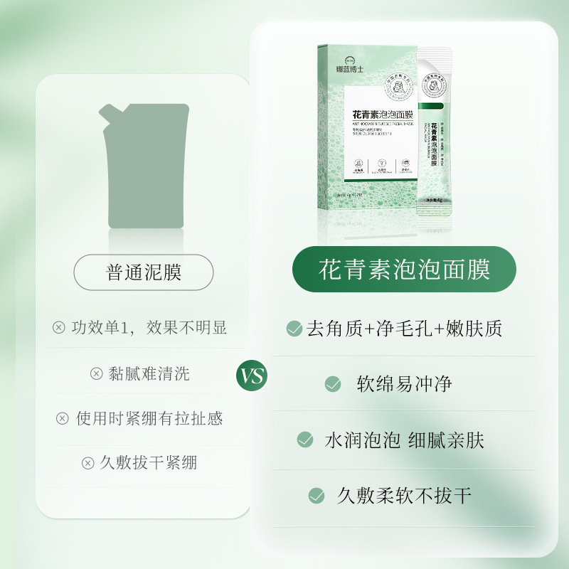 娜蓝博士花青素泡泡面膜清洁黑头牛油果毛孔深层清洁泥膜男女通用|undefined