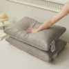 Middle pillow bilateral three-dimensional-Flower silk pillow gray