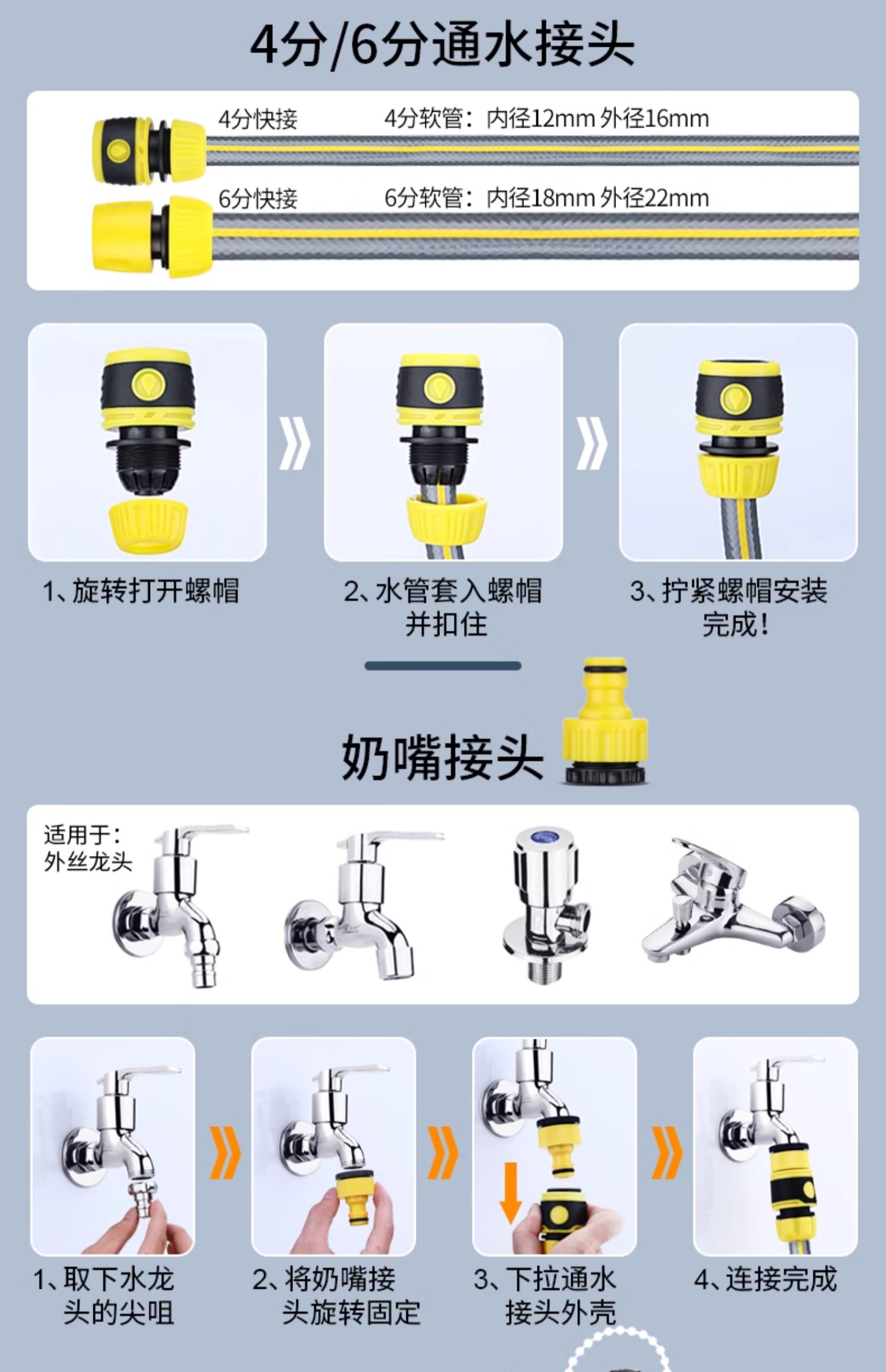 Hanxuan high-pressure car wash water gun, flower watering nozzle, household water hose, floor cleaning, washing, watering spray gun