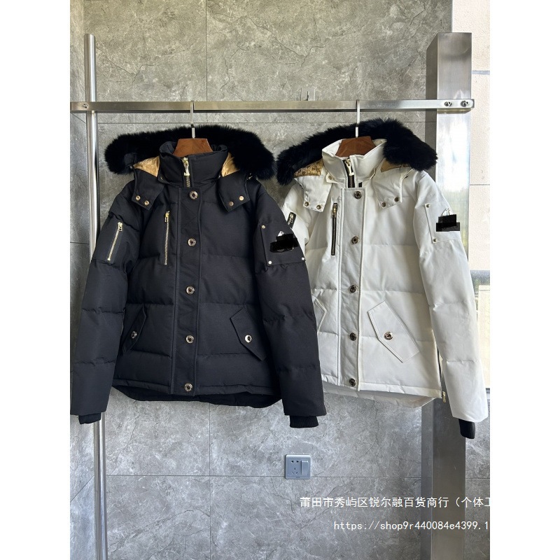 Moncler 2026 Silver Scissors & Gold Scissors 05 Women's & 06 Men's Hooded Down Jacket with Fur Collar Parka Jacket