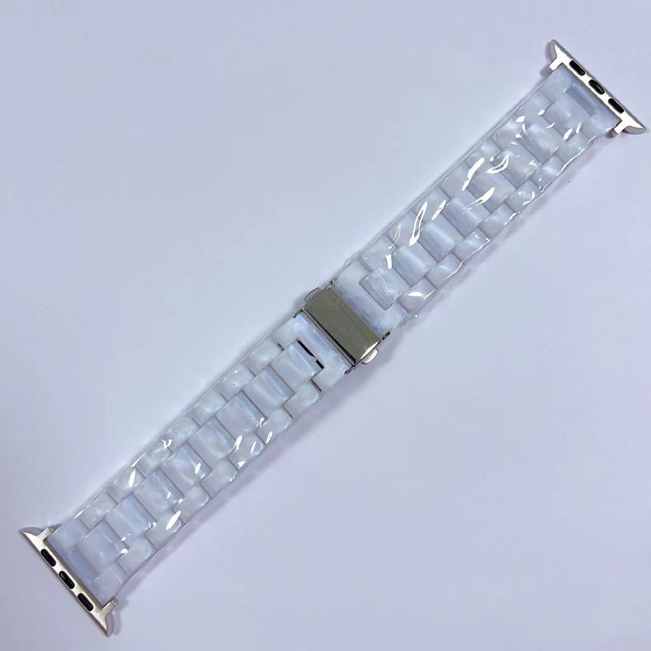 Aplicable a Huawei Samsung tres correa de reloj de plástico arco iris sólido correa de reloj de plástico Apple iwatch