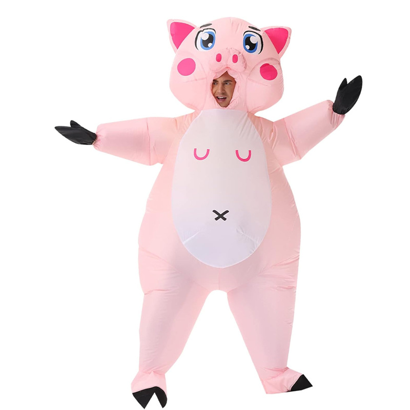 Venta caliente Traje inflable transfronterizo Dinosaurio de Halloween Alien Tyrannosaurus Rex Dress Up Ropa de actuación divertida Decoración de fiesta