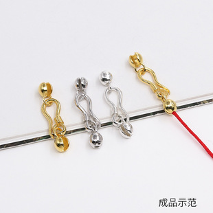 S925 sterling silver clasp clasp clasp clasp closure link buckle full set of DIY necklace bracelet bag bead buckle positioning buckle