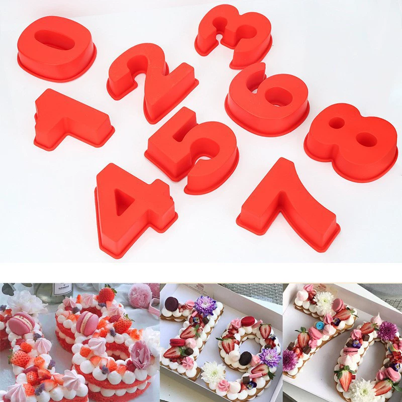 10-дюймовая цифровая силиконовая форма для торта DIY силиконовая выпечка доска для торта на день рождения mousse десерт шоколадная форма