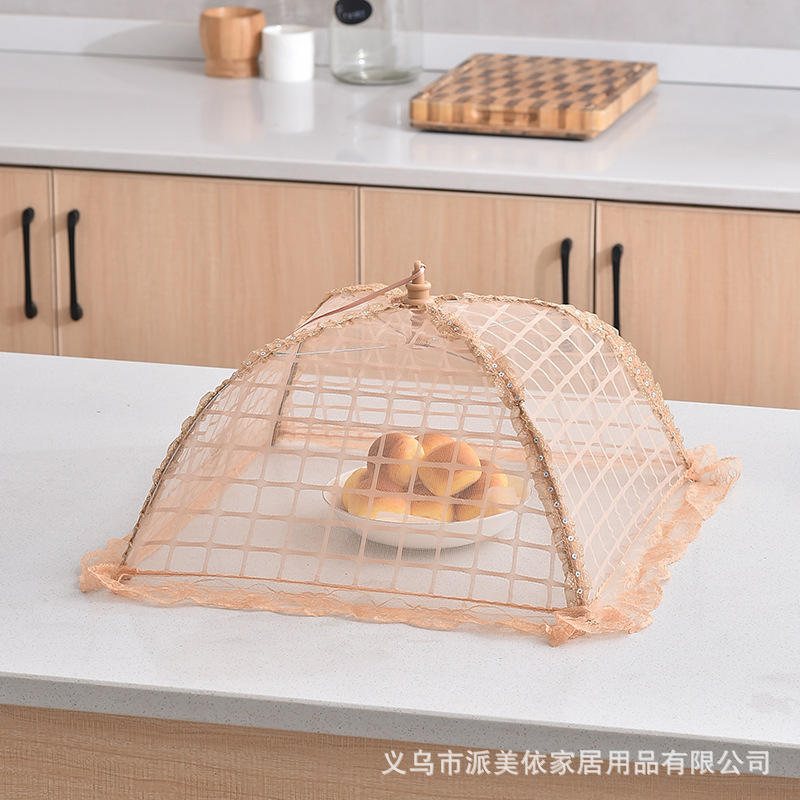 義烏メーカー夏メッシュライト高級大型折りたたみ家庭用野菜カバー防虫食事カバー食品カバー食品カバー|undefined