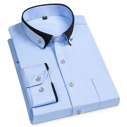 Business shirt long-sleeve men's shirt wrinkle-resistant four-way stretch button-down shirt men's long-sleeve