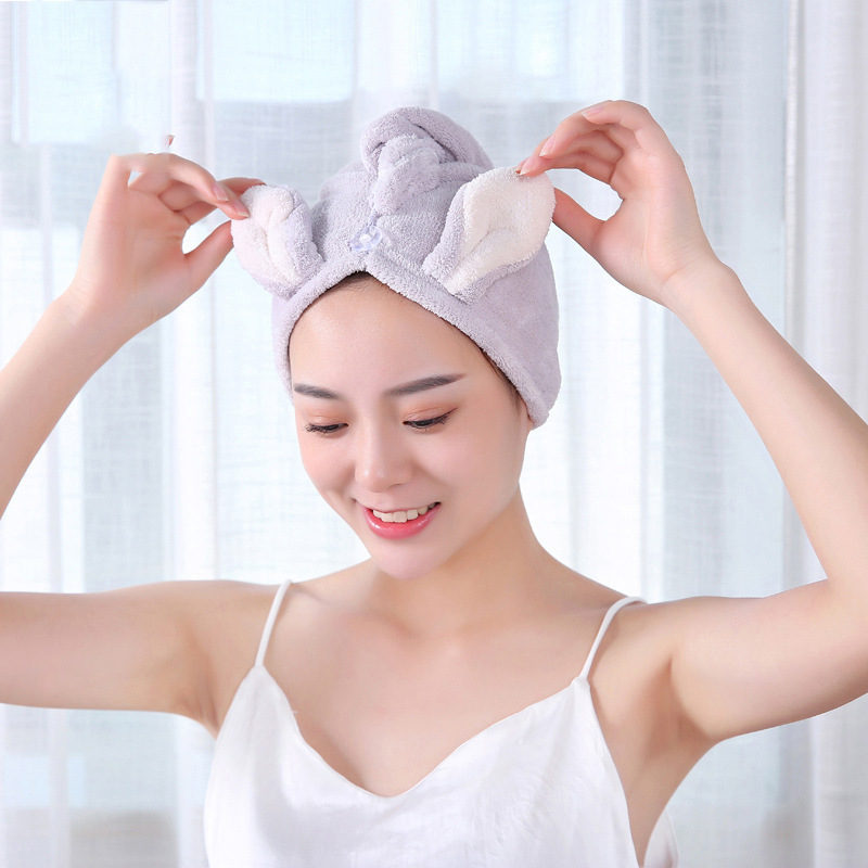 Women's Dry Hair Hat Wipe Wipe Thickened Good Absorbent Cute Rabbit Ears Dry Hair Hat Princess Hat Long Hair Bag Headband Shower Hat Women's Dry Hair Hat Wipe Wipe Thickened Good Absorbent Cute Rabbit Ears Dry Hair Hat Princess Hat Long Hair Bag Headband Shower Hat