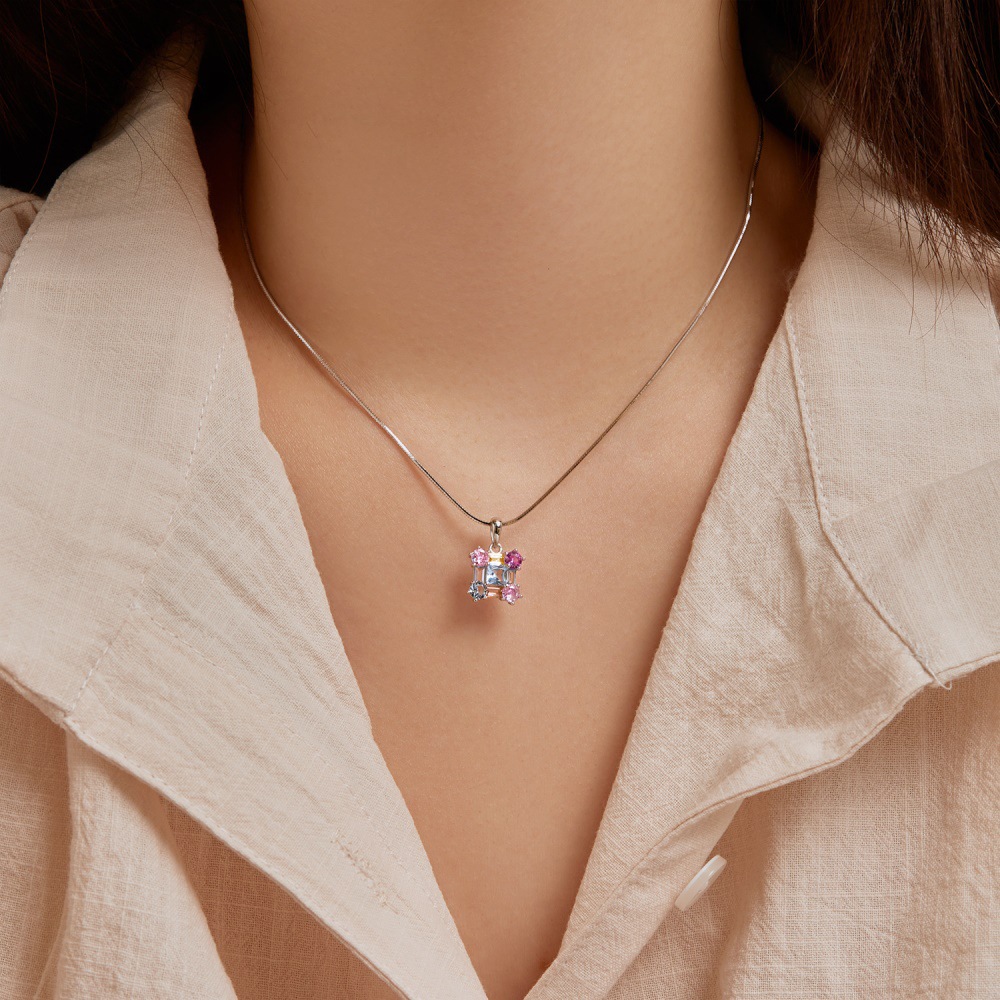 13g Weight Zircon Inlay Material Necklace Classification cable chain Chain Type 1 Piece Quantity Daily, Street Occasion 925 Sterling Silver Material Water Droplets, Heart Shape, Butterfly Pattern Women's Gender Inlay Design Simple Style Style 925 Sterling Silver Zircon Cable Chain Inlay Water Droplets Heart Shape Butterfly Necklace 18