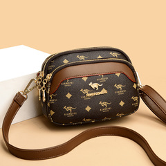 女包包新款女士春夏季單肩斜挎包百搭花紋大容量手機包中年媽媽包