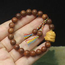 金星檀木8mm找财猫佛珠手链森系简约女款猫咪手串文玩念珠批发