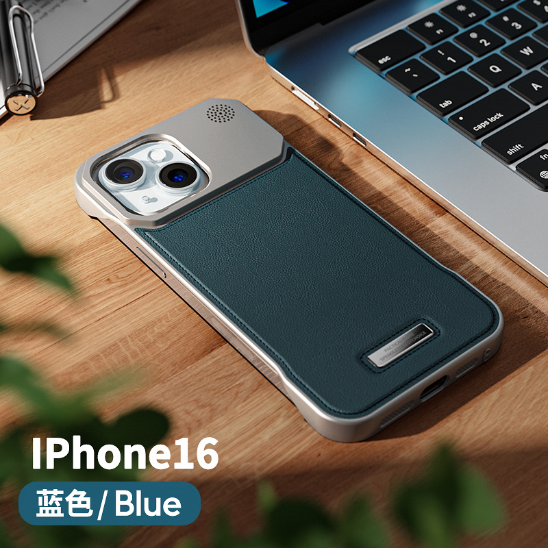Funda magnética de cuero con aromaterapia para iPhone 16, compatible con Apple 15, 14 y 17 Air, con función de carga.