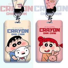 Cartoon student campus card holder with lanyard ID holder work permit meal card bus subway access card badge wholesale