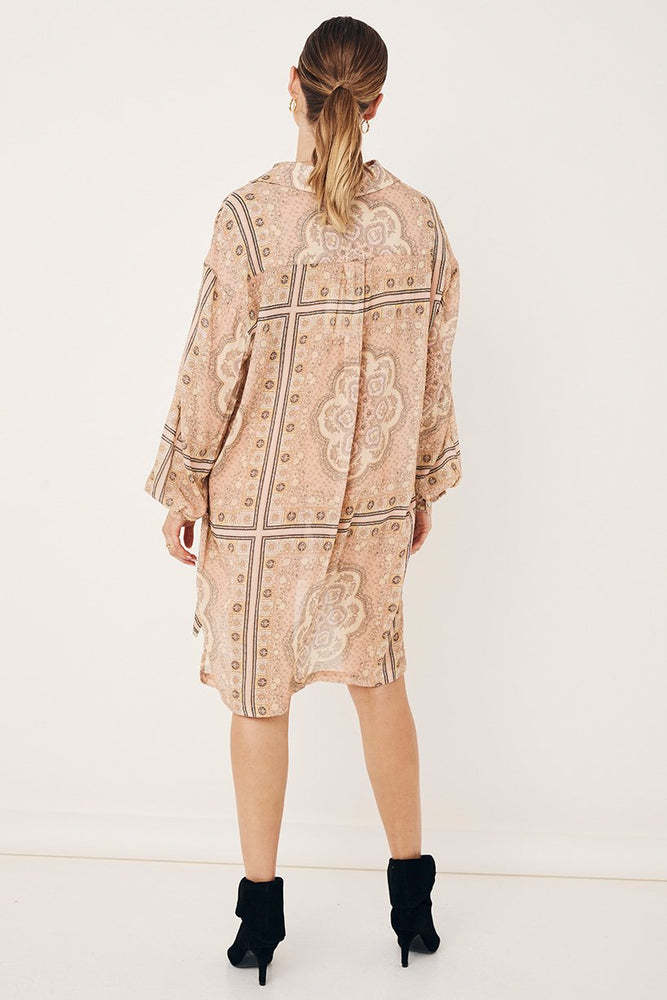 Spell-RumourPrintShirtDress-Du