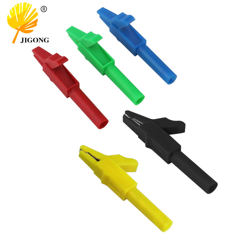 4mm鳄鱼夹香蕉插头转鱼夹 全绝缘汽车替换探针检测工具