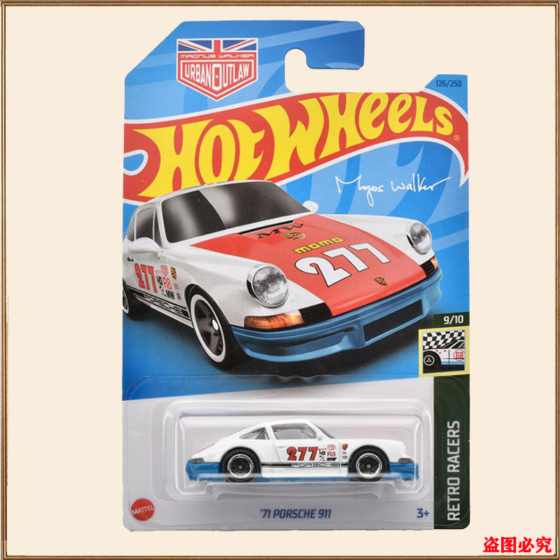 Hot Little Sports Car Windfire C4982 Wheel No. 126 Porsche 911 Rail Car Alloy Car