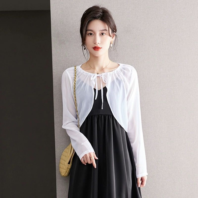 화이트 [가디건 싱글피스, 엄선된 고급 원단]