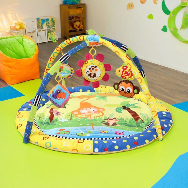 Alfombra de gateo para bebés, juguetes para bebés, regalo para el primer mes, gimnasio para bebés, 0-12 meses, tapete de juegos, entrenamiento sensorial, educativo