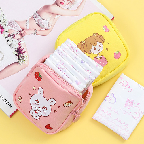 Sanitary napkin storage bag cotton napkin bag portable sanitary napkin pad storage bag portable clutch bag wholesale
