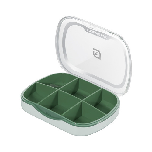 Portable pill storage box, packed and sealed pill box, business trip carry-on pill box, multi-grid waterproof storage pill box