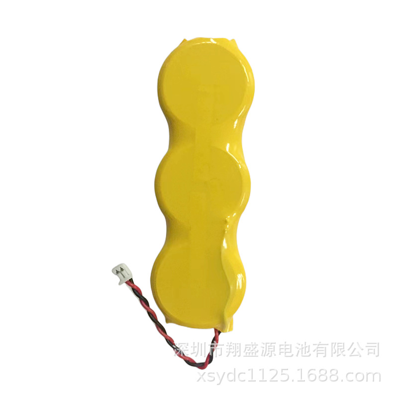 源头工厂CR3032串联三粒组插头电池CR3032端子线有源标签卡电池