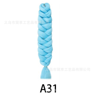 Transfronterizo 165gXP Embalaje África comercio exterior 82 pulgadas pelucas coloridas grandes trenzas de alta temperatura seda negra trenzas sucias stock