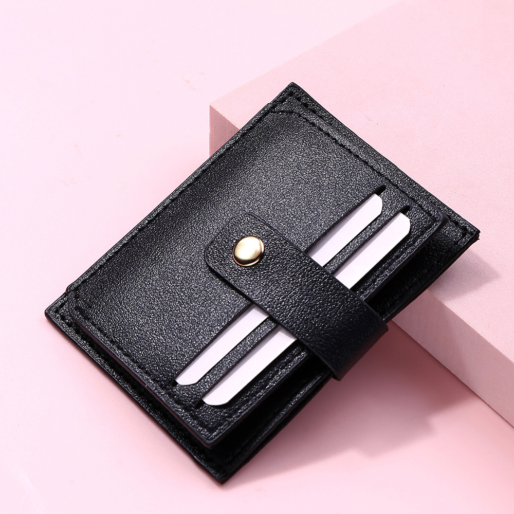 22g Weight Flip Cover Closure Type Women's Solid Color Pu Leather Flip Cover Card Holders