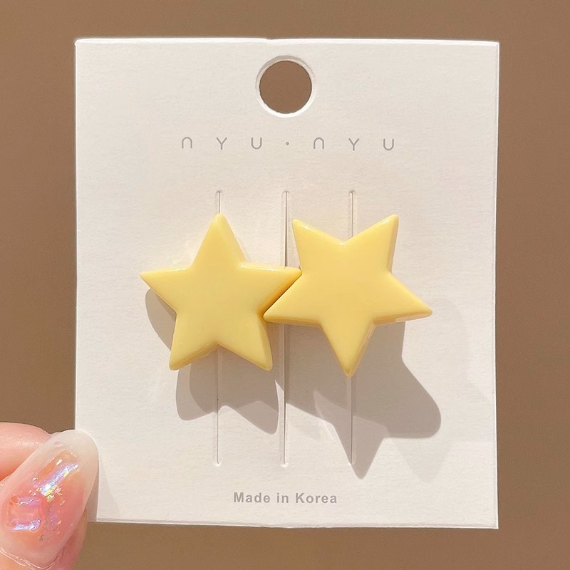 Dulce crema de viento pequeño pez clip de boca de pato de la frente de las niñas cejas laterales cabello rotos tarjetas de cabello de alta calidad no lastimar tocado de cabello