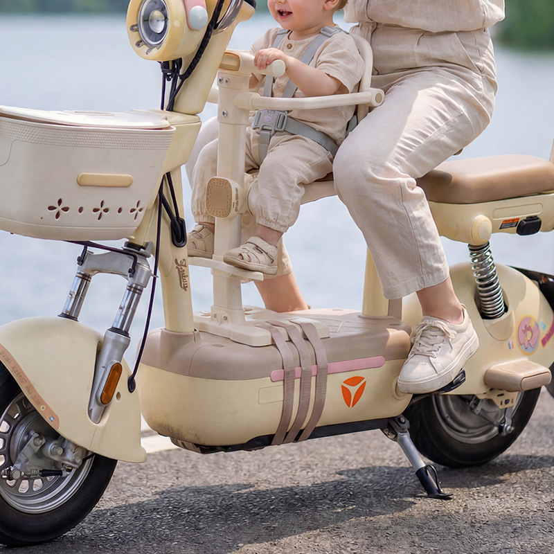 Electric Vehicle Front-Mounted One-Touch Folding Baby Seat, Universal Type Electric Scooter Adjustable Child Safety Seat, Child Seat