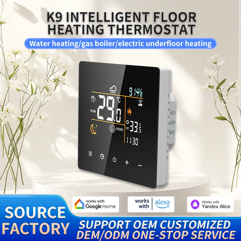 ЖК-Термостат сенсорный экран Электрический термостат для подогрева пола Wi-Fi граффити умный настенный термостат котла оптом