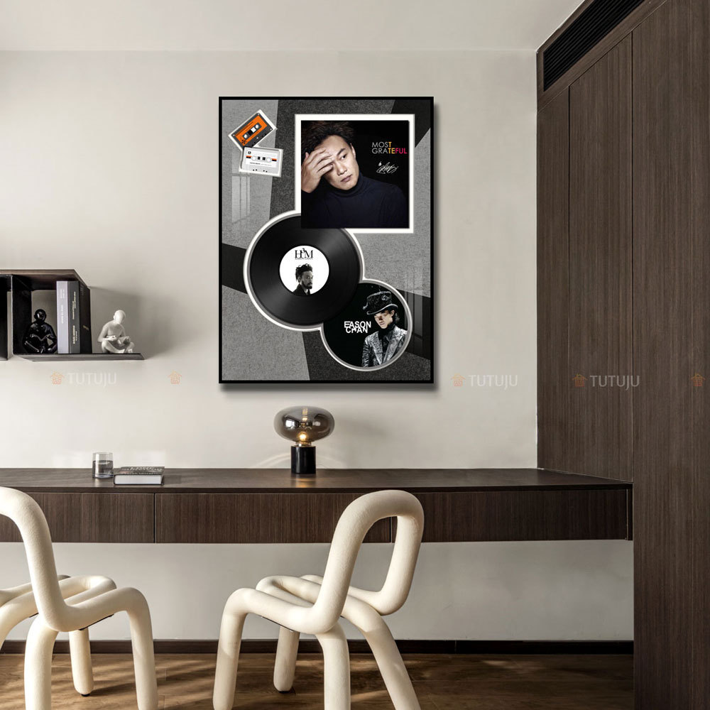 Registro de vinilo pintura Zhang Xueyo sala de estar pintura decorativa sofá Fondo colgante de pared pintura pasillo mural Registro de canto