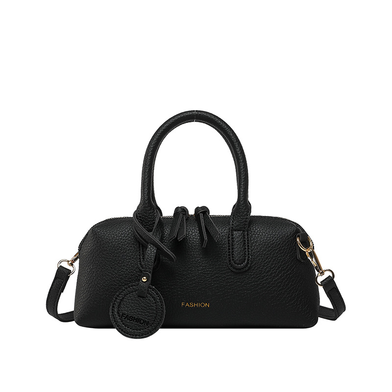 Bolso de moda coreano 2025 primavera y verano nuevo bolso femenino bolso de hombro con patrón de lichi casual bolso de mensajero de letras simples